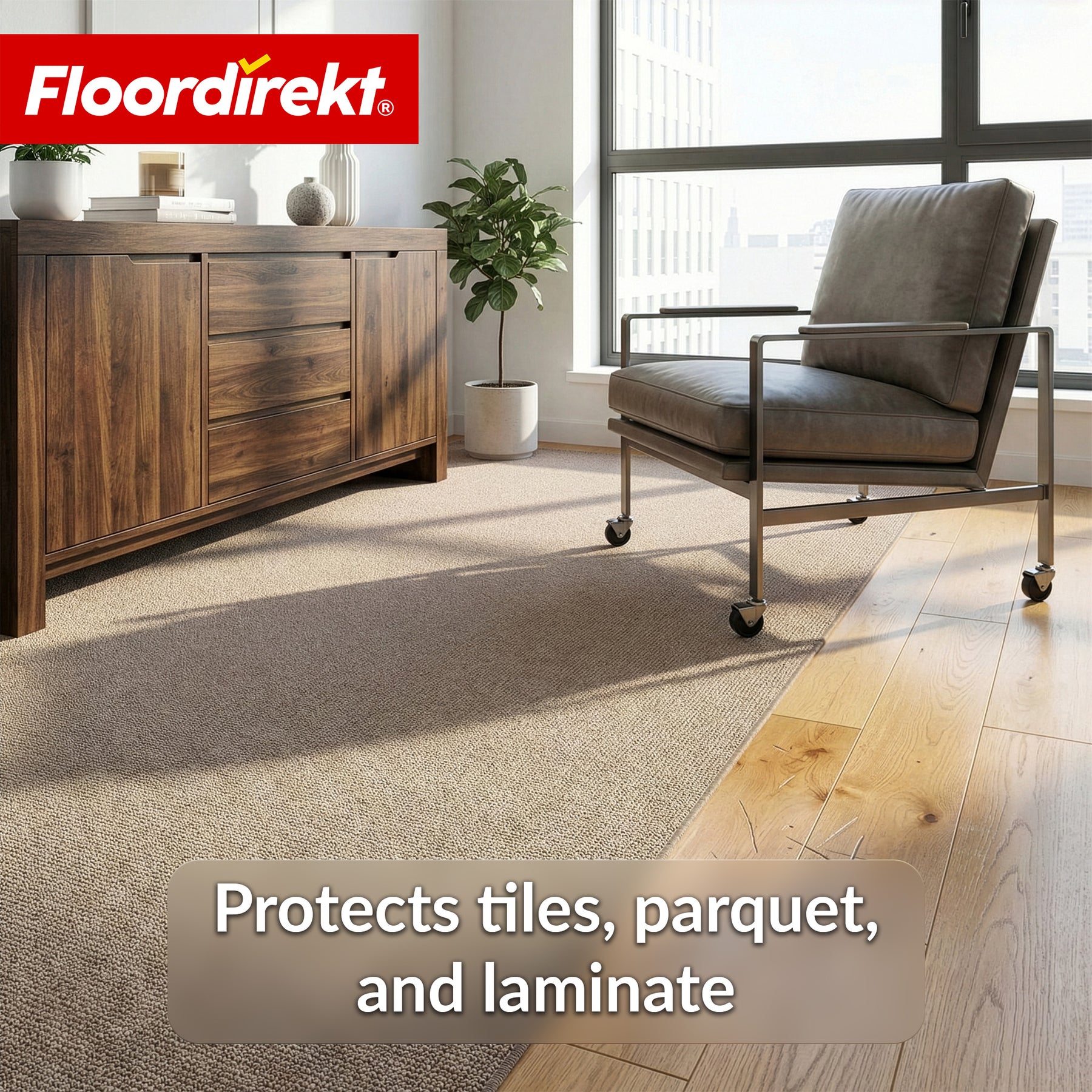 Needlefelt Carpet | Malta | 2 m Wide Custom Cut | Flooring with Foam Backing for Home & Office