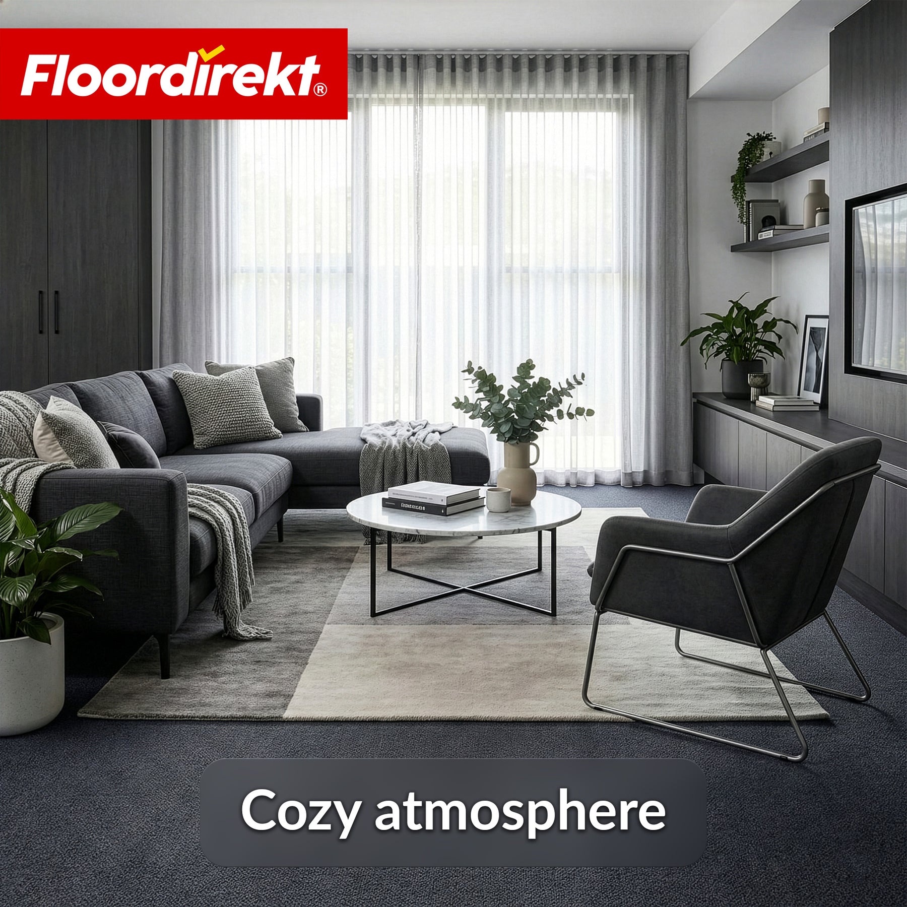 Needlefelt Carpet | Malta | 2 m Wide Custom Cut | Flooring with Foam Backing for Home & Office