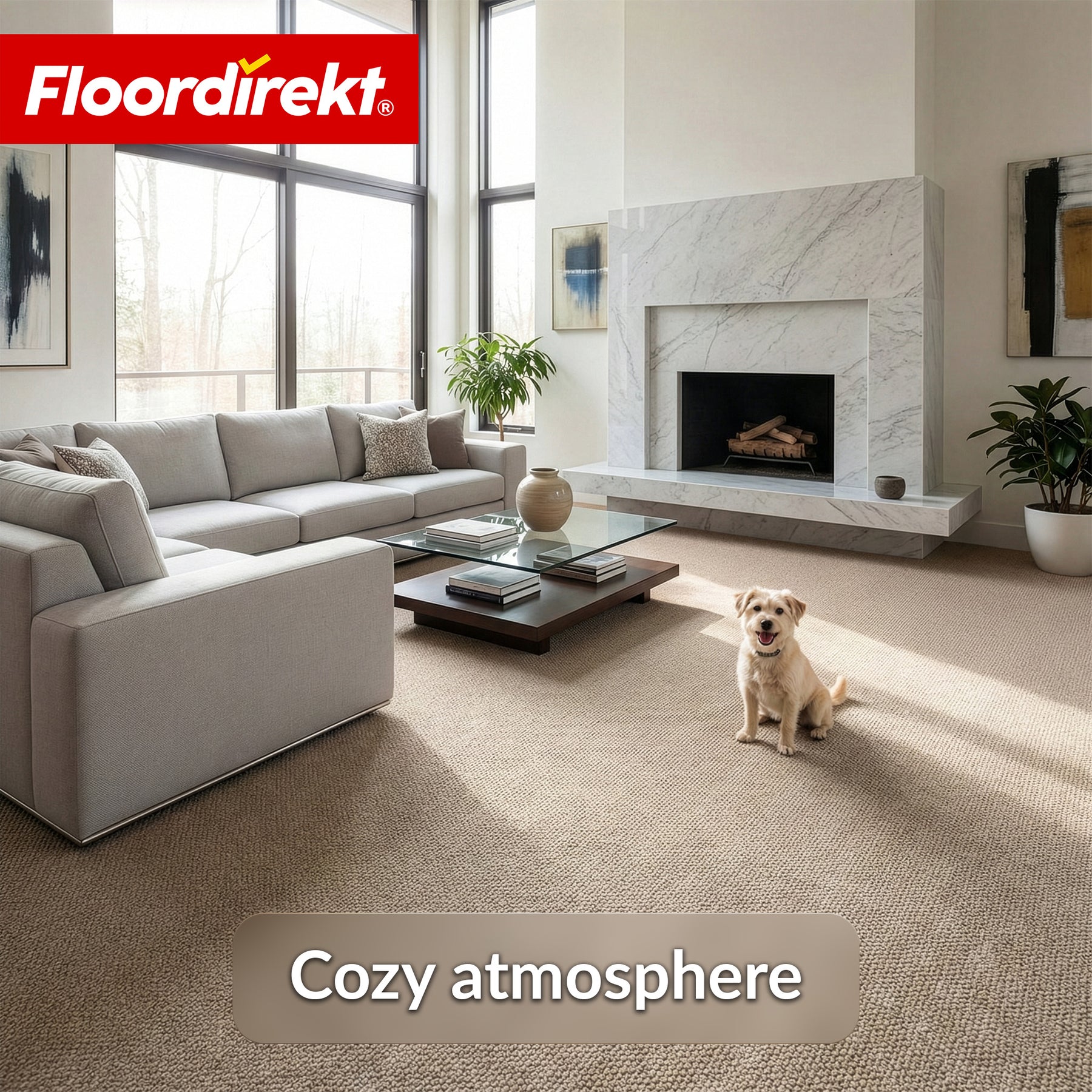 Needlefelt Carpet | Malta | 2 m Wide Custom Cut | Flooring with Foam Backing for Home & Office