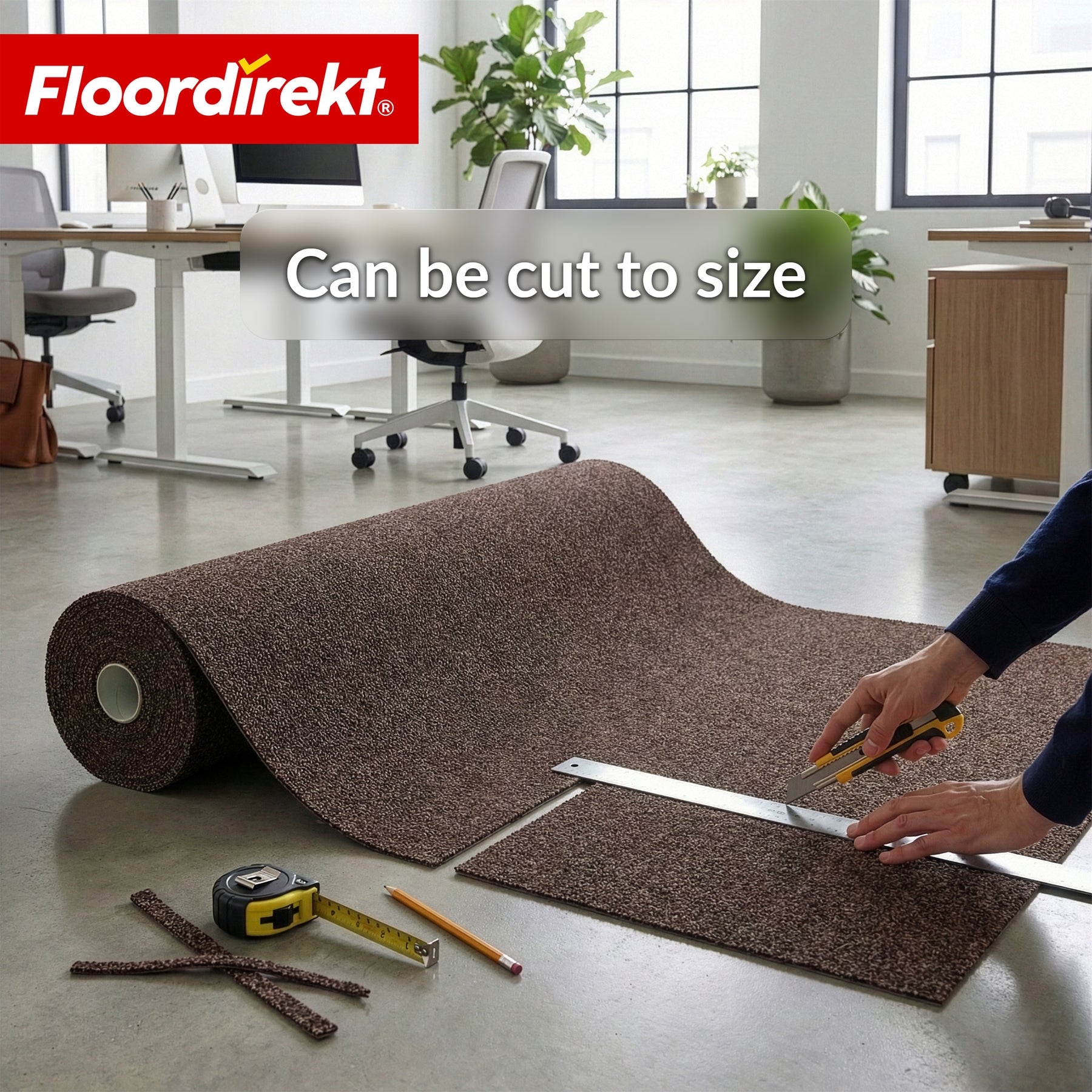 Needlefelt Carpet | Malta | 2 m Wide Custom Cut | Flooring with Foam Backing for Home & Office