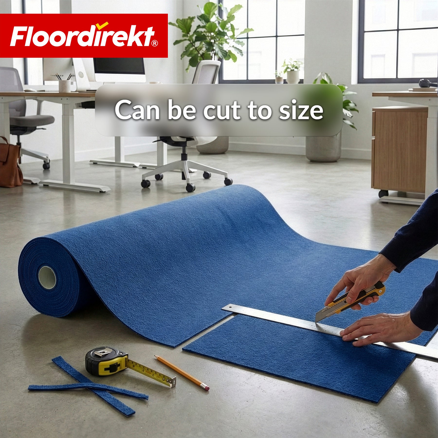 Needlefelt Carpet | Malta | 2 m Wide Custom Cut | Flooring with Foam Backing for Home & Office