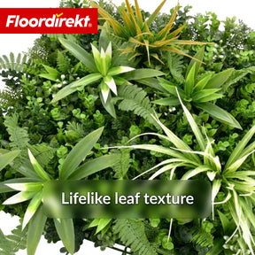 Plant Wall | Fire Sky | Natural, Maintenance-Free Artificial Plant Panel | UV-Resistant & Expandable with Click System | 50 × 50 cm