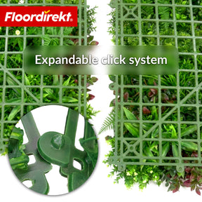 Plant Wall | Fire Sky | Natural, Maintenance-Free Artificial Plant Panel | UV-Resistant & Expandable with Click System | 50 × 50 cm