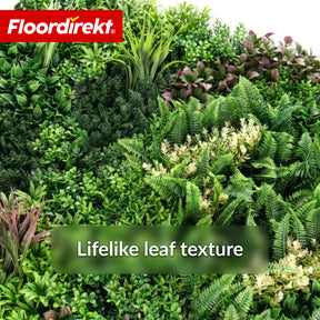 Artificial Plant Wall | Hera | Natural-Looking, Low-Maintenance Green Panel | UV-Resistant & Expandable Click System | 100 × 100 cm