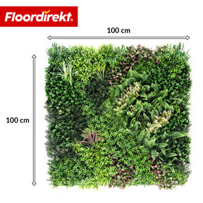 Artificial Plant Wall | Hera | Natural-Looking, Low-Maintenance Green Panel | UV-Resistant & Expandable Click System | 100 × 100 cm