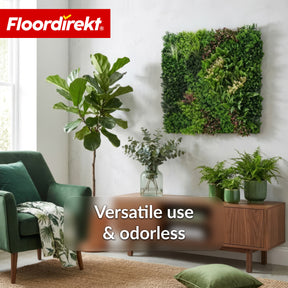 Artificial Plant Wall | Hera | Natural-Looking, Low-Maintenance Green Panel | UV-Resistant & Expandable Click System | 100 × 100 cm