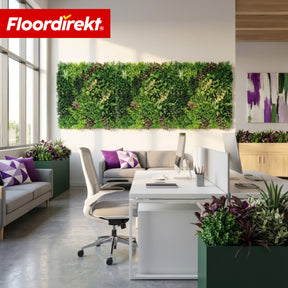 Artificial Plant Wall | Hera | Natural-Looking, Low-Maintenance Green Panel | UV-Resistant & Expandable Click System | 100 × 100 cm