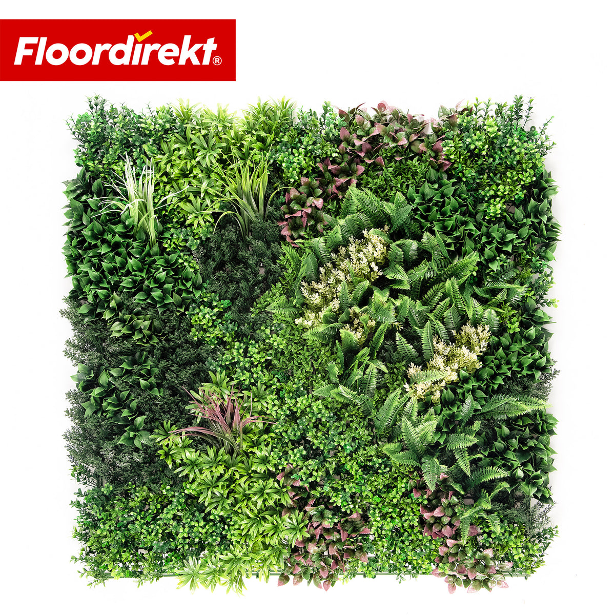 Artificial Plant Wall | Hera | Natural-Looking, Low-Maintenance Green Panel | UV-Resistant & Expandable Click System | 100 × 100 cm