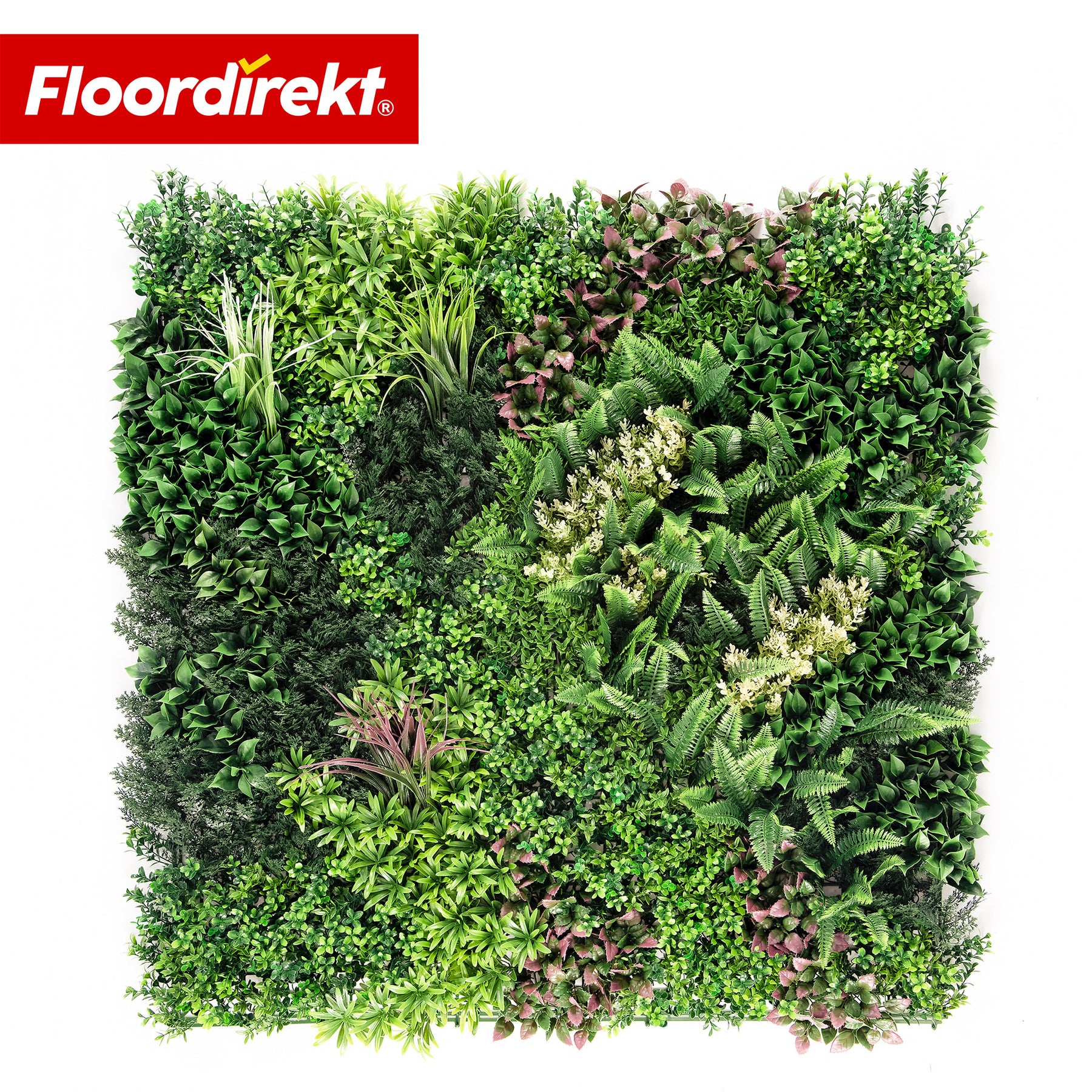 Artificial Plant Wall | Hera | Natural-Looking, Low-Maintenance Green Panel | UV-Resistant & Expandable Click System | 100 × 100 cm