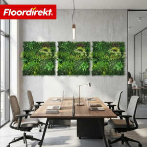 Plant Wall | Meadow | Natural-Looking Artificial Plant Panel, UV-Resistant & Maintenance-Free | Expandable Click System | 100 × 100 cm