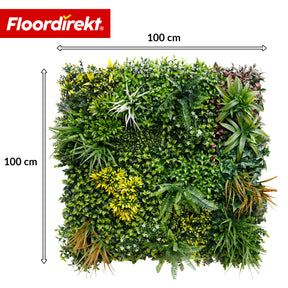 Plant Wall | Spring Garden | Natural, Maintenance-Free Green Panel | UV-Resistant & Expandable Click System | 100 × 100 cm
