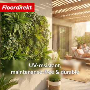 Plant Wall | Spring Garden | Natural, Maintenance-Free Green Panel | UV-Resistant & Expandable Click System | 100 × 100 cm