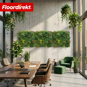 Plant Wall | Spring Garden | Natural, Maintenance-Free Green Panel | UV-Resistant & Expandable Click System | 100 × 100 cm