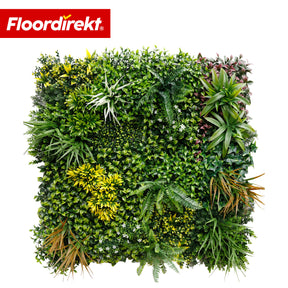 Plant Wall | Spring Garden | Natural, Maintenance-Free Green Panel | UV-Resistant & Expandable Click System | 100 × 100 cm