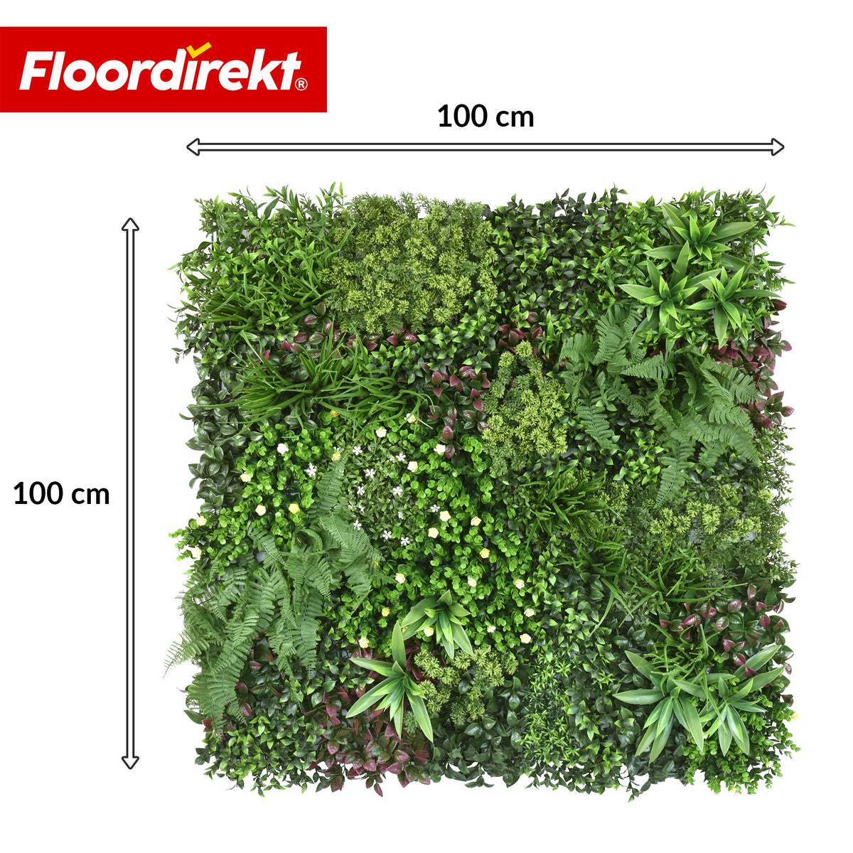 Plant Wall | Wonderland | Realistic Artificial Greenery Panel | Durable, UV-resistant & Expandable | 100 × 100 cm