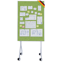 Mobile presentation board | Giant | Double-sided felt board 80 x 120 cm with lockable castors & shelf | Available in several colours