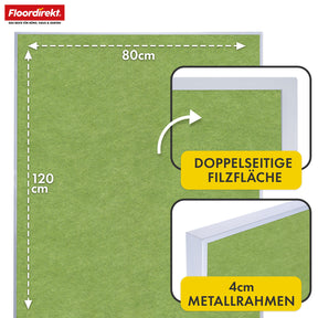 Mobile presentation board | Giant | Double-sided felt board 80 x 120 cm with lockable castors & shelf | Available in several colours