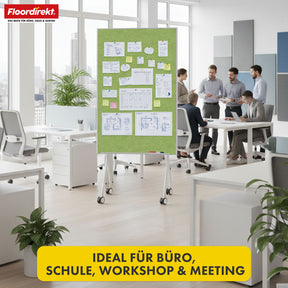Mobile presentation board | Giant | Double-sided felt board 80 x 120 cm with lockable castors & shelf | Available in several colours