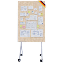 Mobile presentation board | Giant | Double-sided felt board 80 x 120 cm with lockable castors & shelf | Available in several colours