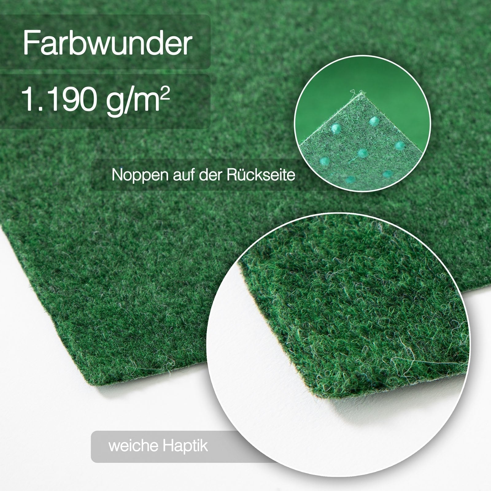 ✂ Artificial Felt Grass Matting | Wonder Colour PRO | Green | Easy Care & Durable