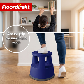 Rolling stool | Plastic step stool with wheels (elephant foot) | non-slip & TÜV certified