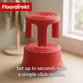 Rolling stool | Plastic step stool with wheels (elephant foot) | non-slip & TÜV certified