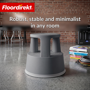 Rolling stool | Plastic step stool with wheels (elephant foot) | non-slip & TÜV certified