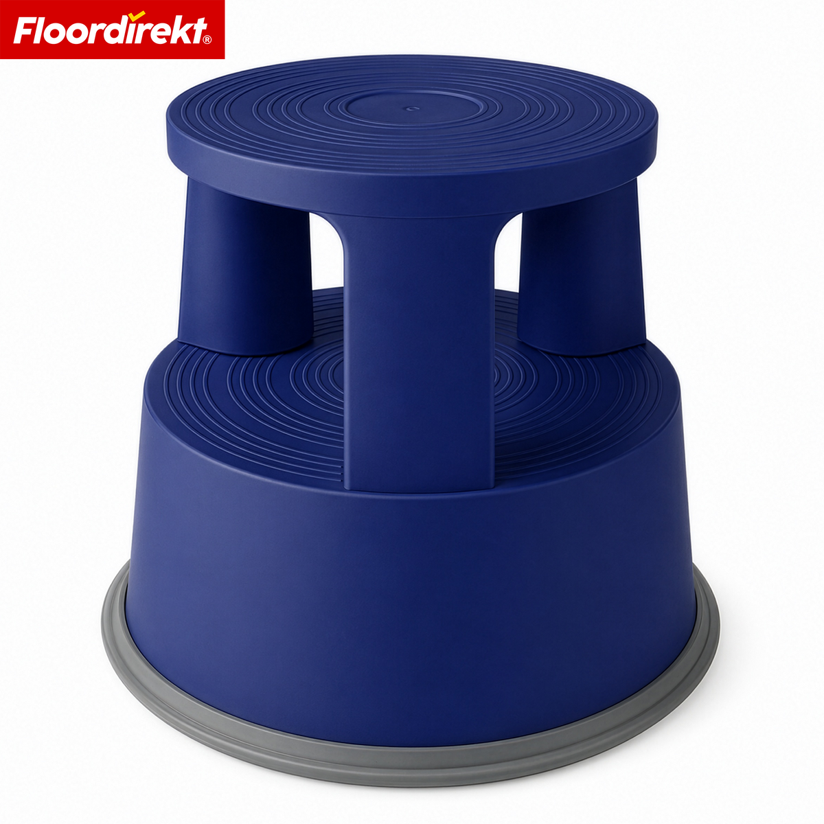 Rolling stool | Plastic step stool with wheels (elephant foot) | non-slip & TÜV certified