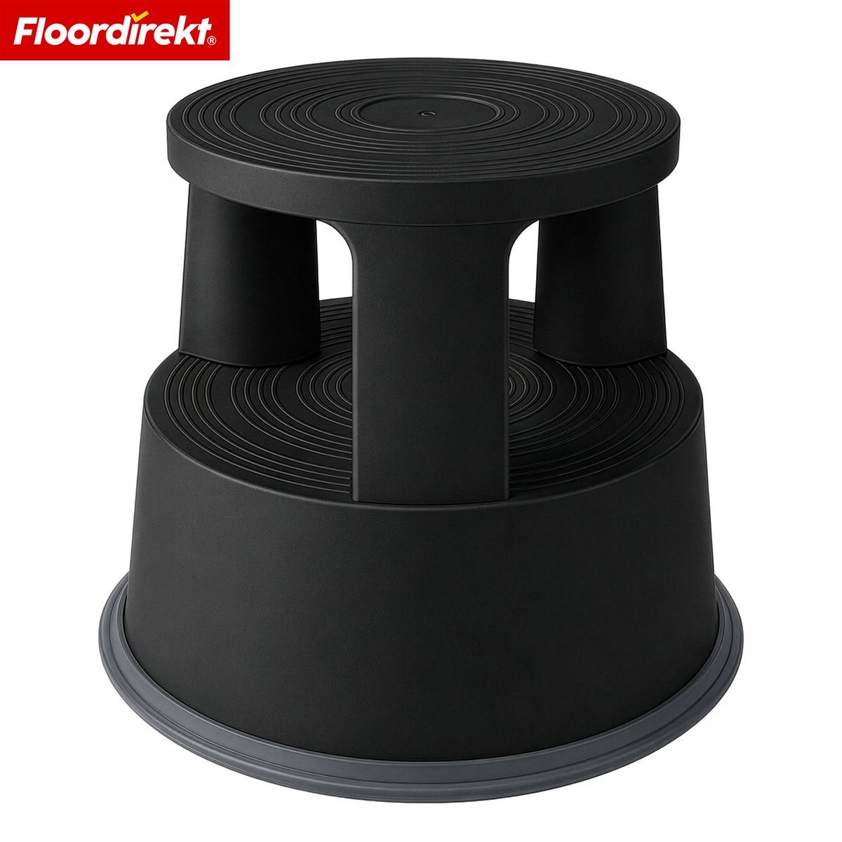 Rolling stool | Plastic step stool with wheels (elephant foot) | non-slip & TÜV certified