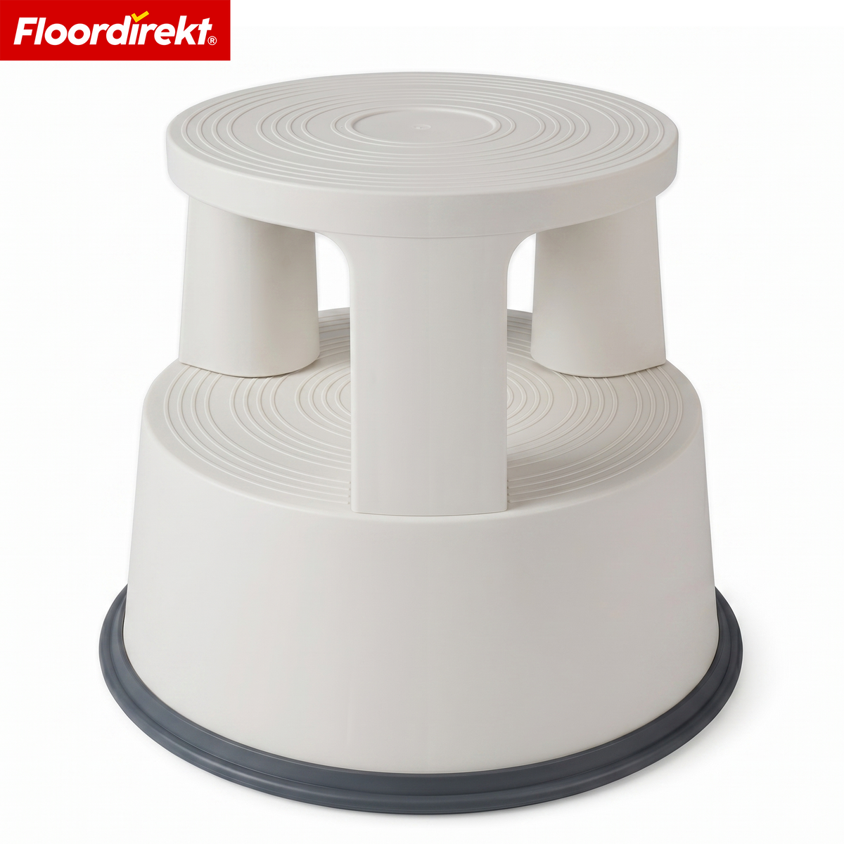 Rolling stool | Plastic step stool with wheels (elephant foot) | non-slip & TÜV certified