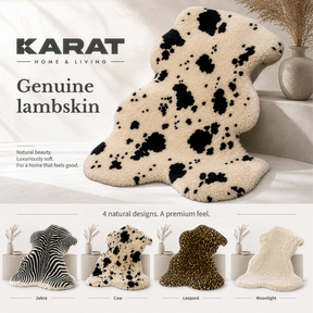 Design Sheepskin | Audrey | Genuine Lambskin Made from 100% Sheepskin Wool | Soft & Natural