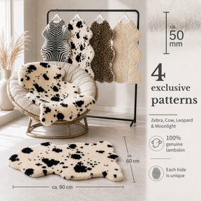 Design Sheepskin | Audrey | Genuine Lambskin Made from 100% Sheepskin Wool | Soft & Natural