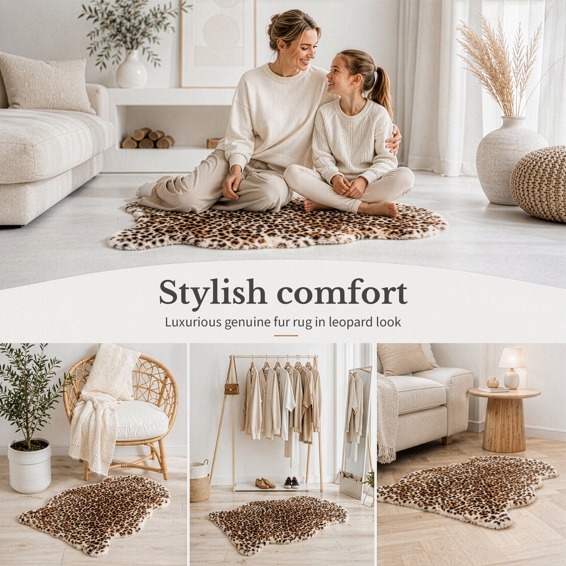 Design Sheepskin | Audrey | Genuine Lambskin Made from 100% Sheepskin Wool | Soft & Natural