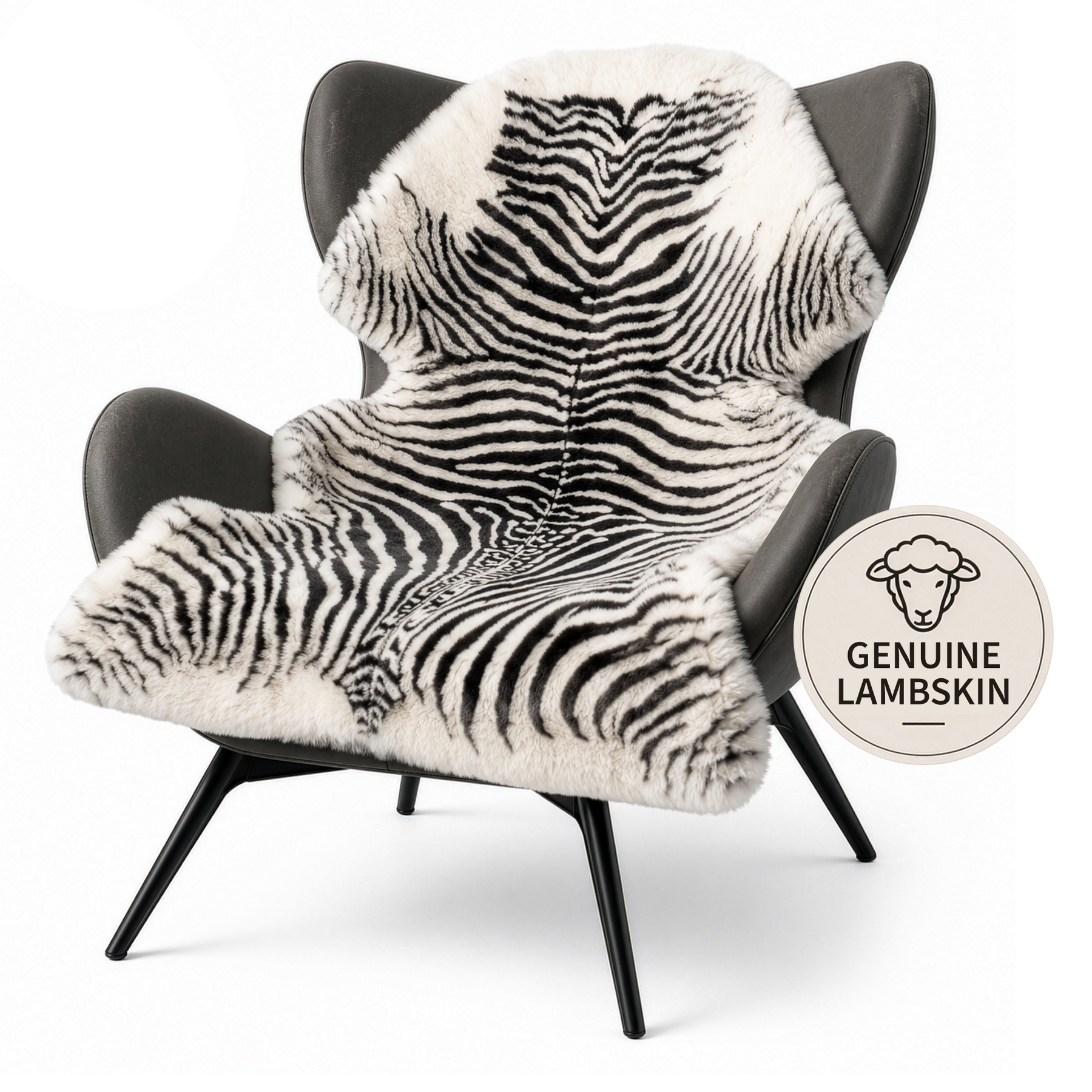 Design Sheepskin | Audrey | Genuine Lambskin Made from 100% Sheepskin Wool | Soft & Natural