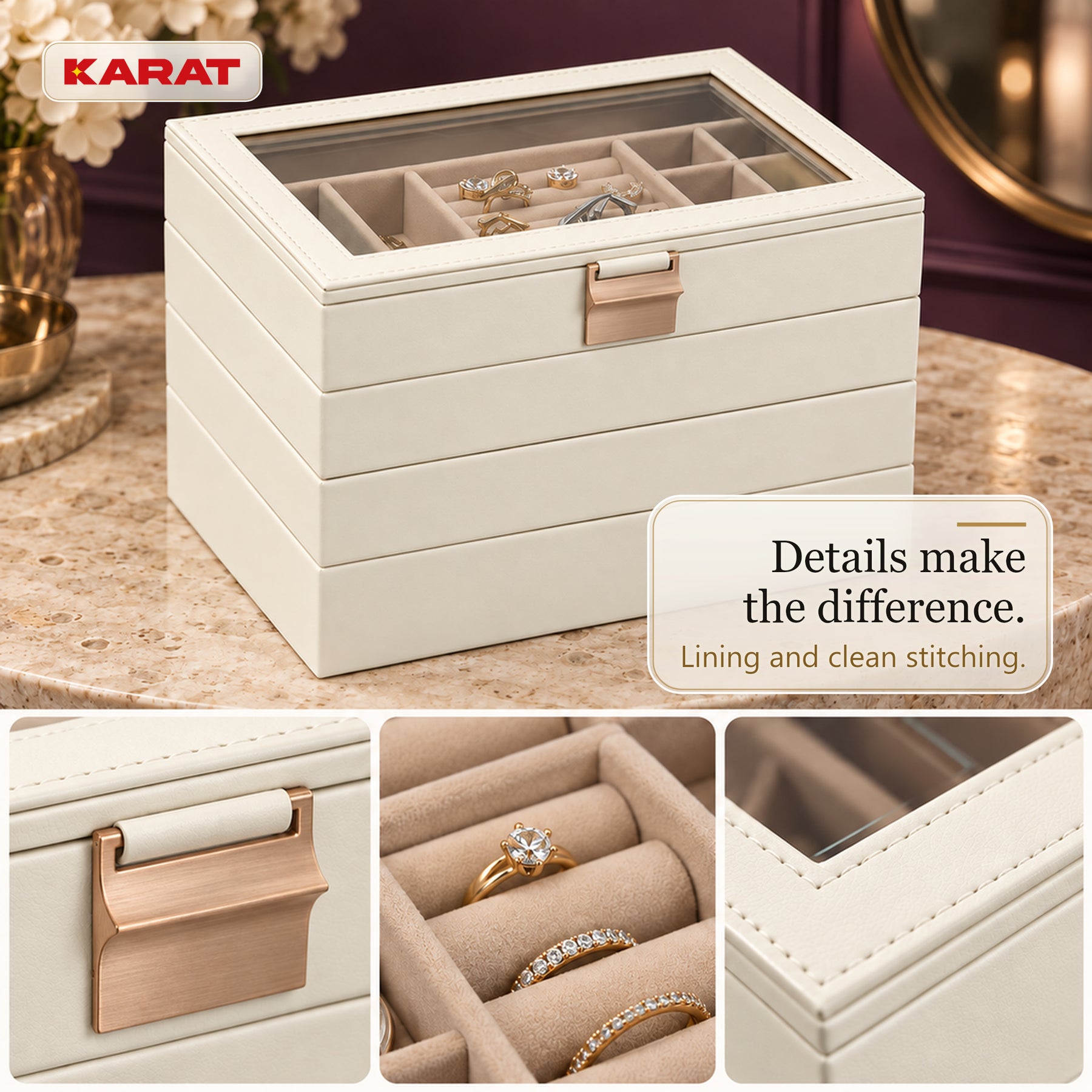 A3_Cream white - 4 tiers