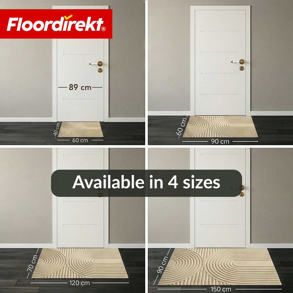 Dirt Trap Mat | Circa | Washable Door Mat for Indoor & Outdoor | Non-Slip Doormat with TPE Backing