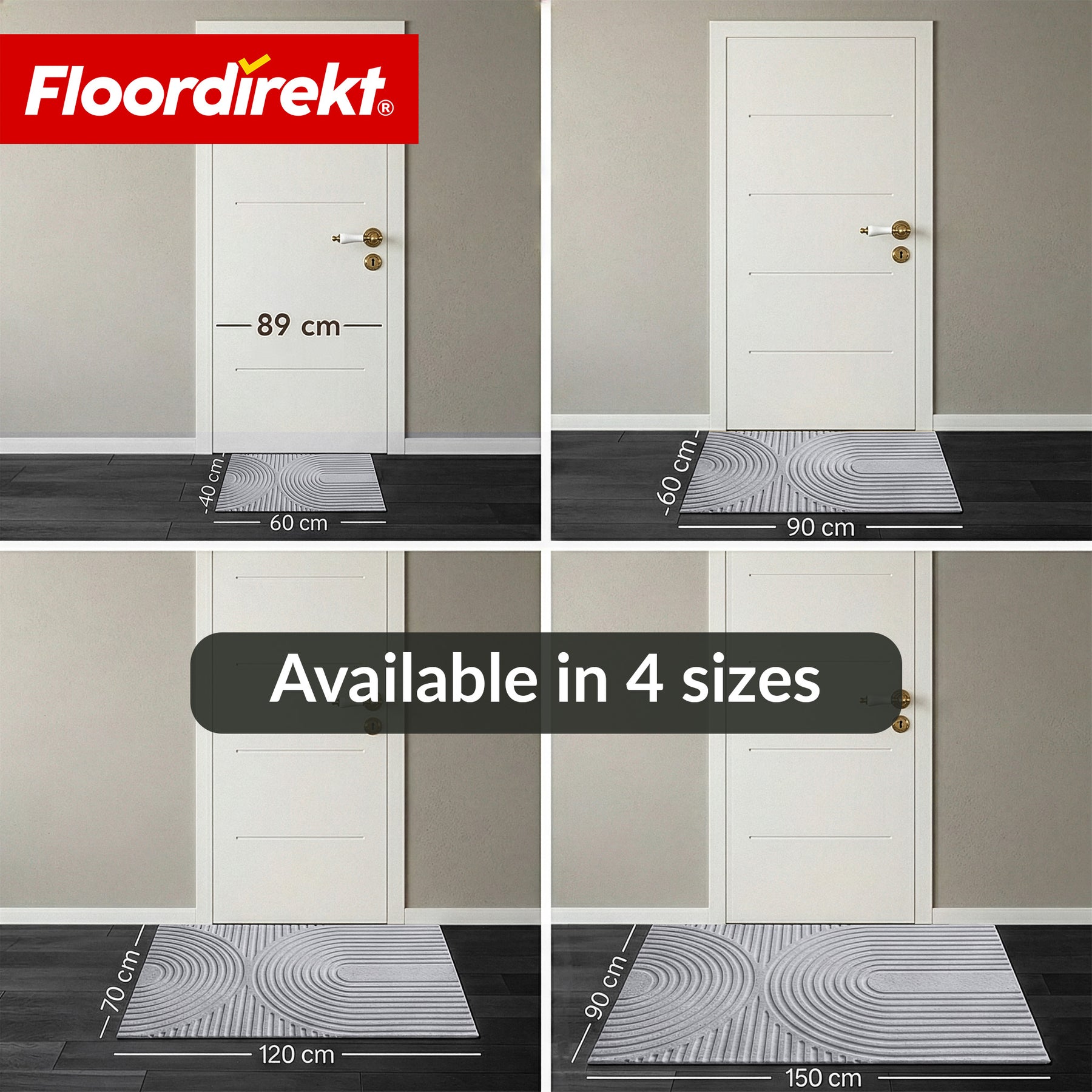 Dirt Trap Mat | Circa | Washable Door Mat for Indoor & Outdoor | Non-Slip Doormat with TPE Backing