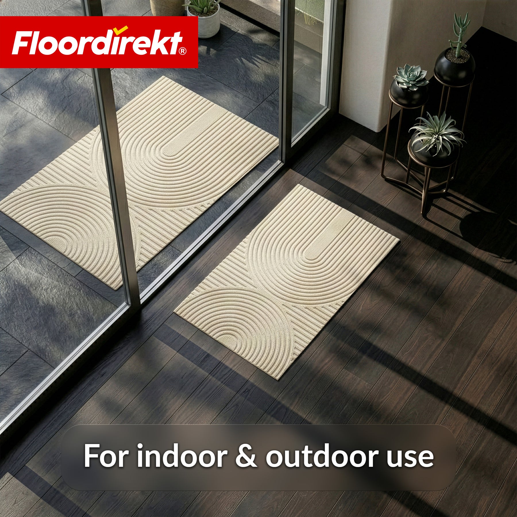 Dirt Trap Mat | Circa | Washable Door Mat for Indoor & Outdoor | Non-Slip Doormat with TPE Backing