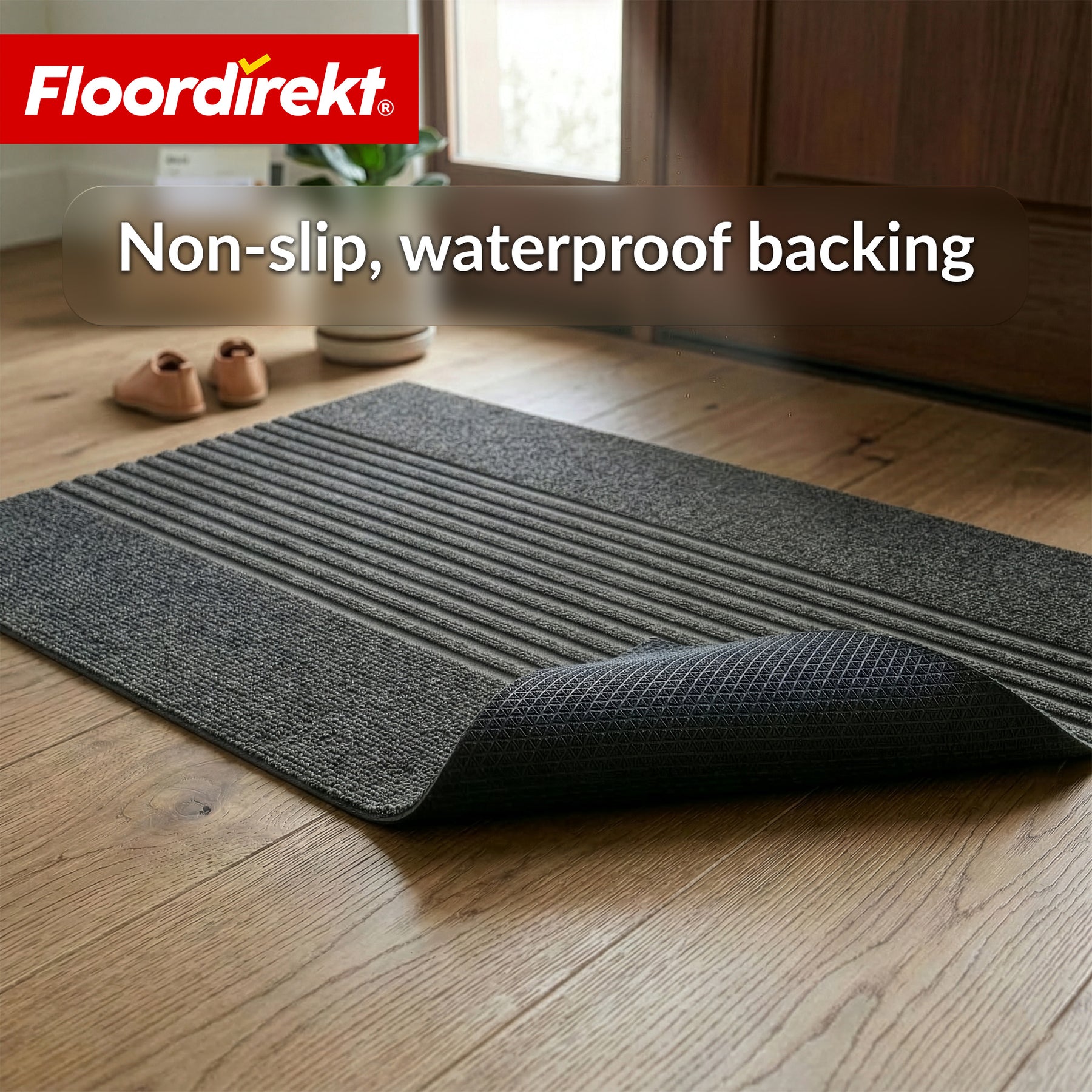Dirt Trap Mat | Circa | Washable Door Mat for Indoor & Outdoor | Non-Slip Doormat with TPE Backing