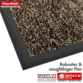 Dirt-trapping mat | Space 205 | Non-slip doormat with innovative TPE technology in the edging and backing | Ideal for entrances, hallways and front doors | Available in various colours and sizes