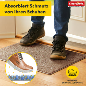 Dirt-trapping mat | Nasa | Soft, water-absorbent polyester doormat with non-slip backing | Various colours and sizes