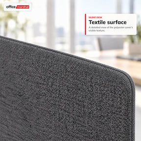 Acoustic Desk Divider | Silent Desk | Desk Privacy Screen with Polyester Fabric & Clamp Mounting | 160 × 60 cm | 3 Colours