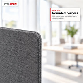 Acoustic Desk Divider | Silent Desk | Desk Privacy Screen with Polyester Fabric & Clamp Mounting | 160 × 60 cm | 3 Colours