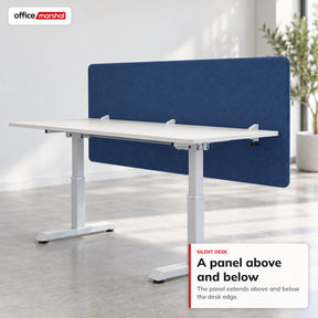 Acoustic Desk Divider | Silent Desk | Desk Privacy Screen with Polyester Fabric & Clamp Mounting | 160 × 60 cm | 3 Colours
