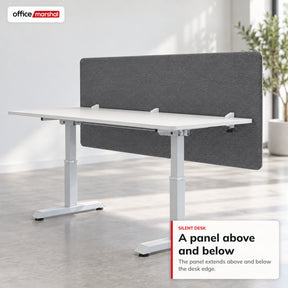 Acoustic Desk Divider | Silent Desk | Desk Privacy Screen with Polyester Fabric & Clamp Mounting | 160 × 60 cm | 3 Colours