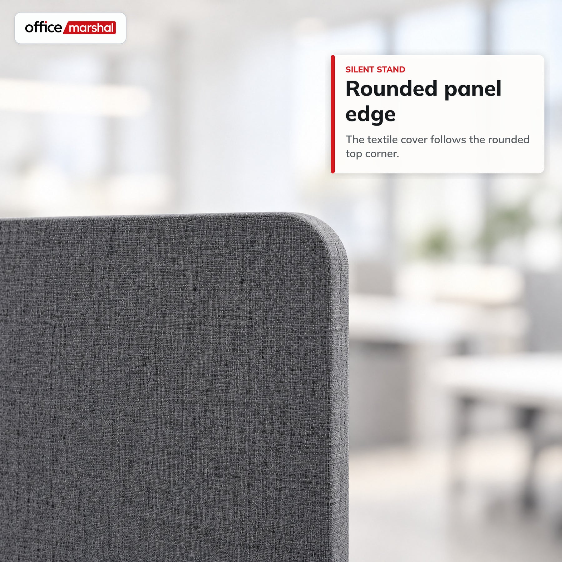 Acoustic Room Divider on Wheels | Silent Stand | Mobile Polyester Office Partition | 3 Sizes