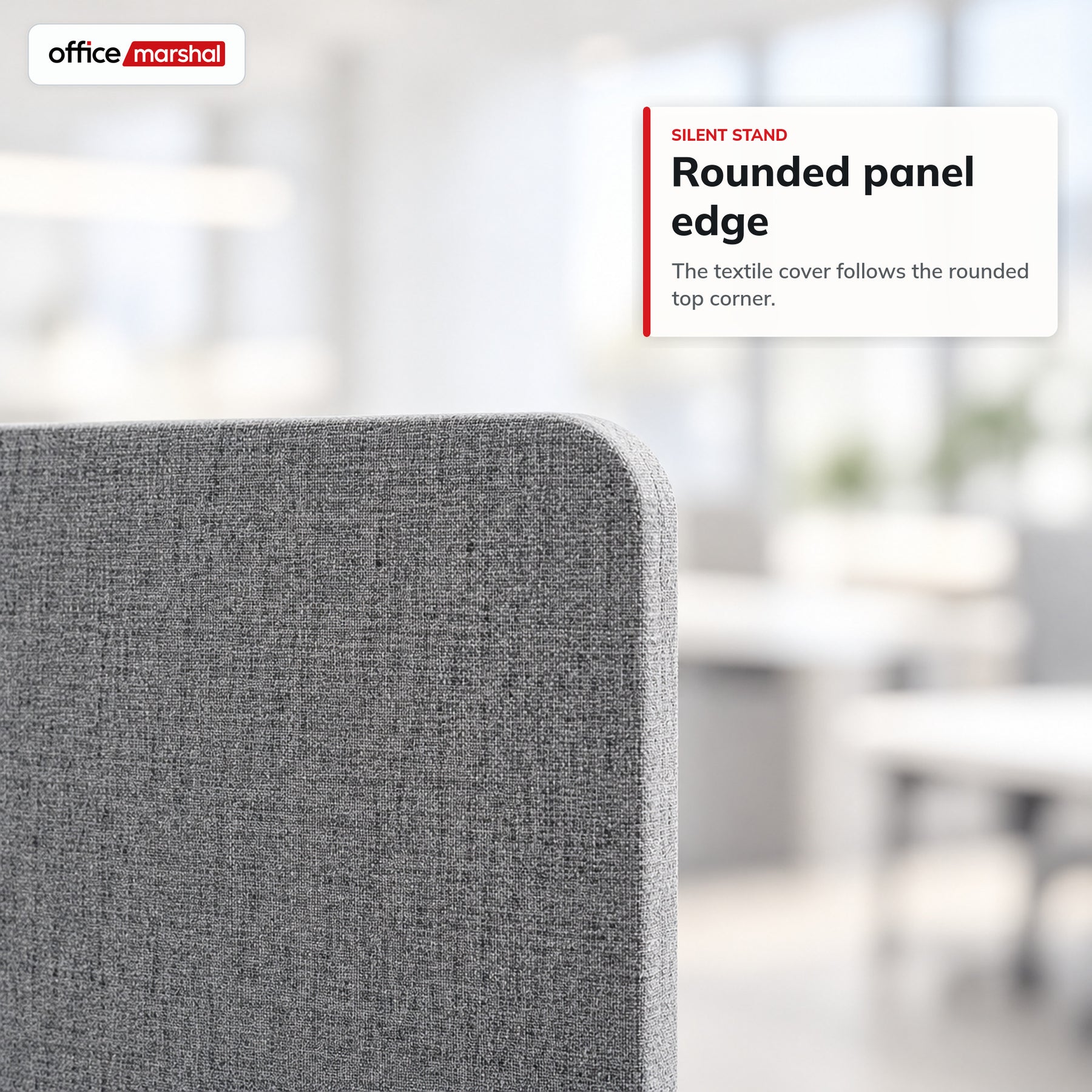 Acoustic Room Divider on Wheels | Silent Stand | Mobile Polyester Office Partition | 3 Sizes