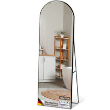 Full-length mirror | Madison | Black curved aluminium frame | Free-standing & wall-mounted