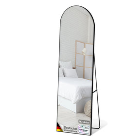 Full-length mirror | Madison | Black curved aluminium frame | Free-standing & wall-mounted