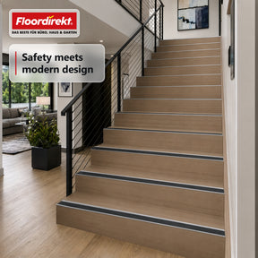 Stair Edge Profile | Tech | Aluminium Anti-Slip Profile with Slip-Resistant Insert